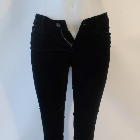 Women J Brand Martini Black Velvet Flared Jeans 26 - Picture 3 of 13
